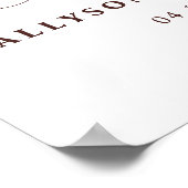 Herbst rustikale bemalte Blumengestelle Hochzeitse Poster (Ecke)