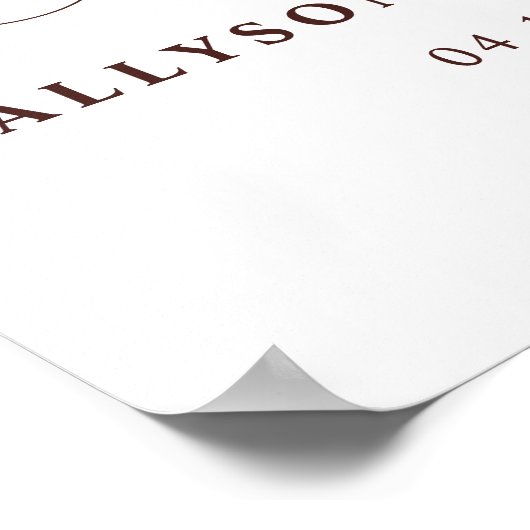 Herbst rustikale bemalte Blumengestelle Hochzeitse Poster (Ecke)