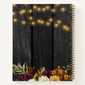 Herbst rustikale Blumen 80 Jahre Gästebuch Notizblock (Rückseite)