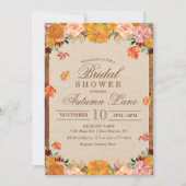 Herbst Rustikale Blumendusche Einladung (Vorderseite)