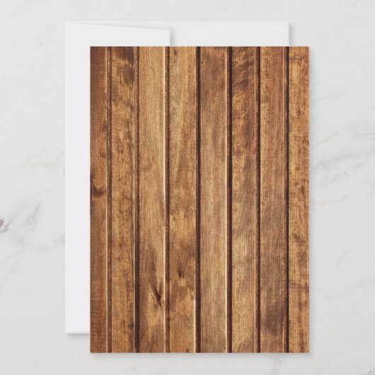 Herbst Rustikale Blumendusche Einladung (Rückseite)