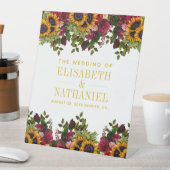 Herbst rustikale Blumenheiraten Namen willkommen Sockelschild (In Situ)