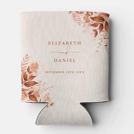 Herbst Rustikale Blumenhochzeit Dosenkühler (Rückseite)