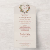 Herbst Rustikale Blumenzettel UAWG Hochzeit All In One Einladung (Innen Boden)