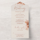 Herbst Rustikale Blumenzettel UAWG Hochzeit All In One Einladung (Innen Boden)