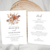 Herbst Rustikale Blüte, eine Hochzeit Einladung