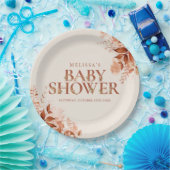 Herbst Rustikale Blütendusche Pappteller (Party)