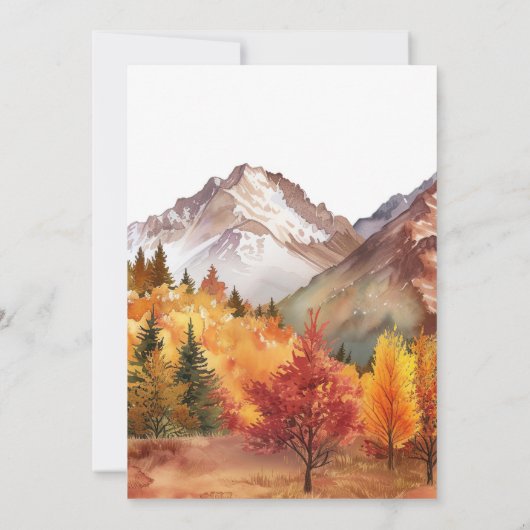 Herbst Rustikale Boho Hochzeit Einladung (Rückseite)