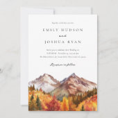 Herbst Rustikale Boho Hochzeit Einladung (Vorderseite)