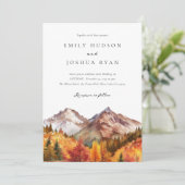 Herbst Rustikale Boho Hochzeit Einladung (Stehend Vorderseite)