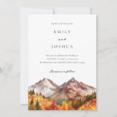 Herbst Rustikale Boho Hochzeit Einladung (Vorderseite)