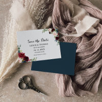 Herbst Rustikale Burgund Hochzeit speichern Datum