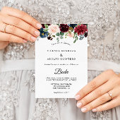 Herbst Rustikale Dazzling Burgund Hochzeit Einladung