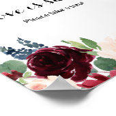 Herbst Rustikale Dazzling Burgund Liebe ist süß Poster (Ecke)