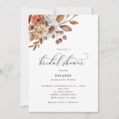 Herbst Rustikale Flora, Brautparty Einladung (Vorderseite)