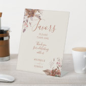 Herbst Rustikale florale Elegant-Skriptfavoriten Sockelschild (In SItu)