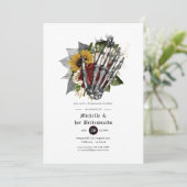 Herbst Rustikale florale Gothic Bridesmaids Lunche Einladung (Stehend Vorderseite)