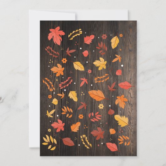 Herbst Rustikale Geburtstagsparty Einladung (Rückseite)