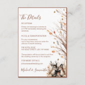 Herbst Rustikale Hirschhochzeit Begleitkarte (Vorderseite)