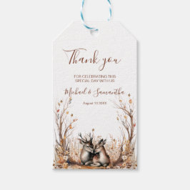 Herbst Rustikale Hirschhochzeit Geschenkanhänger