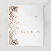 Herbst Rustikale Hirschhochzeit Platzkarte (Außenseite Aufgefaltet)