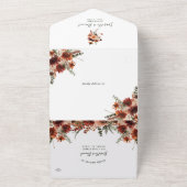 Herbst rustikale Hochzeit Alles in einer Einladung (Außenbereich)