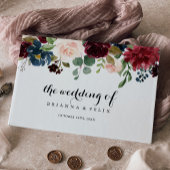 Herbst Rustikale Hochzeit Burgund Moderne Kalligra Gästebuch