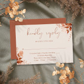 Herbst Rustikale Hochzeit RSVP Karte