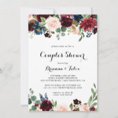 Herbst Rustikale moderne kalligraphische Paare Dus Einladung (Vorderseite)