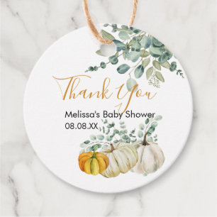 Herbst rustikale Orangenkürbis herzlich willkommen Geschenkanhänger