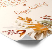 Herbst rustikale Ringjagd Brautparty Poster (Ecke)