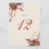 Herbst Rustikale Tischnummer (Rückseite)