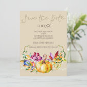 Herbst Rustikale Weinansichten Save the Date Einladung (Stehend Vorderseite)