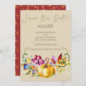 Herbst Rustikale Weinansichten Save the Date Einladung (Vorne/Hinten)