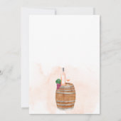 Herbst rustikale Weinverkostung Aquarell Brautpart Einladung (Rückseite)