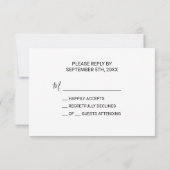 Herbst Rustikaler Dazzling Burgundy Wedding Rsvp (Rückseite)