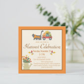 Herbst Rustikaler Erntedank Einladung (Stehend Vorderseite)