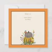 Herbst Rustikaler Erntedank Einladung (Rückseite)