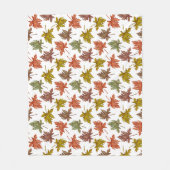 Herbst Rustikaler Erntedank Fleecedecke (Vorderseite)