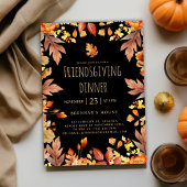 Herbst Rustikaler Erntedank Freundliches Abendesse Einladung