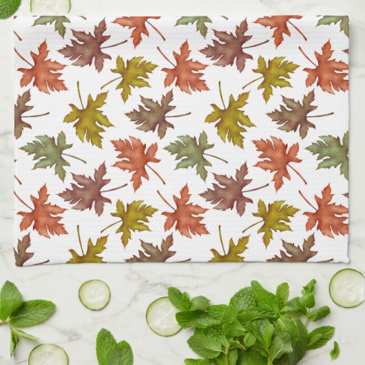 Herbst Rustikaler Erntedank Geschirrtuch (Gefaltet)