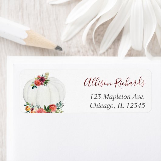 Herbst rustikaler weißer Kürbis (Insitu)