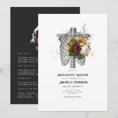 Herbst Rustikales Blumengotik Bachelorette Wochene Einladung (Vorne/Hinten)