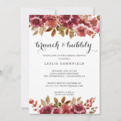 Herbst Rustikales Brunch & Bubbly Brautparty Einladung (Vorderseite)