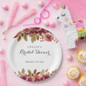 Herbst Rustikales Brunch & Bubbly Brautparty Pappteller (Party)