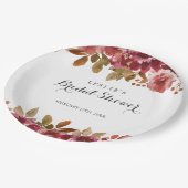 Herbst Rustikales Brunch & Bubbly Brautparty Pappteller (Schrägansicht)