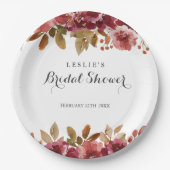 Herbst Rustikales Brunch & Bubbly Brautparty Pappteller (Vorderseite)