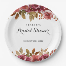 Herbst Rustikales Brunch & Bubbly Brautparty Pappteller