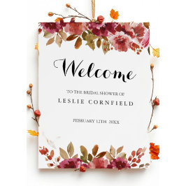 Herbst Rustikales Brunch & Bubbly Brautparty Poster