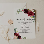 Herbst Rustikales Dazzling Burgund Probe Dinner Einladung